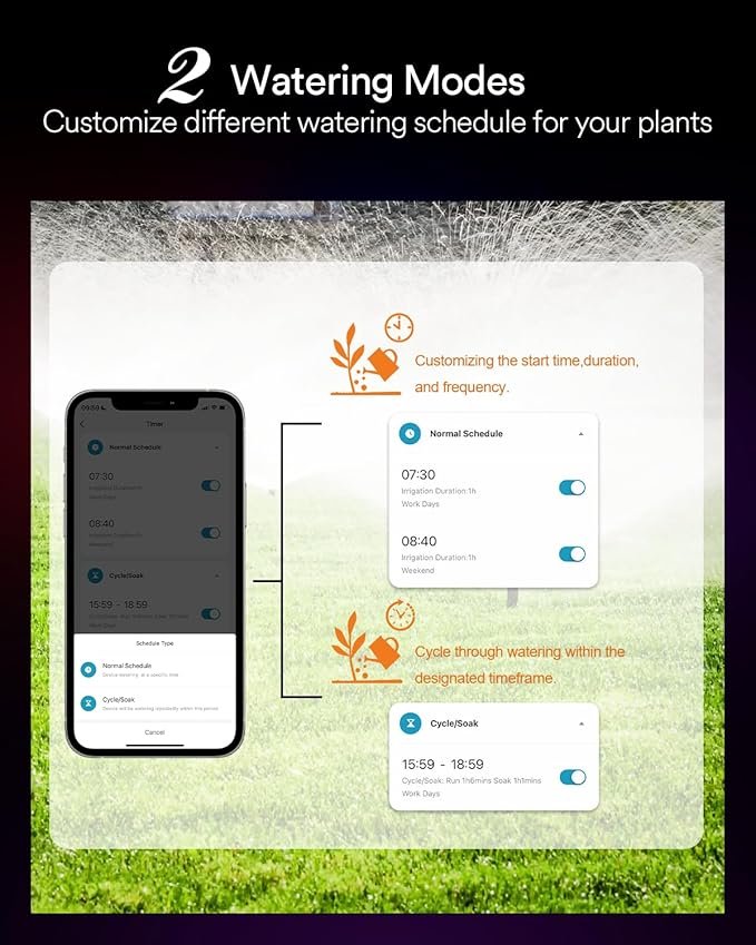 مؤقت خرطوم مدخل المياه الذكي من لوماري 4 Lumary Smart Brass Inlet Water Hose Timer 5