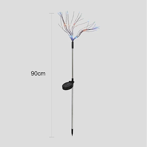 مصباح حديقة يعمل بالطاقة الشمسية، لا يحتاج إلى كهرباء، غطاء أسود مع 7 ألوان إضاءة 6 2