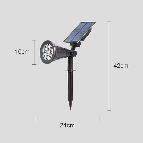 Solar powered garden floodlight, 7-eye motion sensor, 2W, yellow light color 3 3