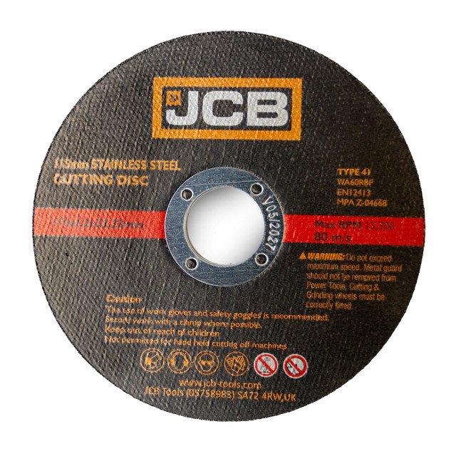 115 X 1.2 X 22.23 MM STAINLESS STEEL CUTTING DISC 3 JCB SSCUT115 1.2 20PK WEB READY LIFESTYLE 4 32006